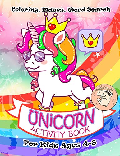 Unicorn Activity Book Fur Kids Ages 4-8: A Fun Kid Workbook Game Fur Learning, Coloring, Mazes, Word Search And More! - 9781082167997