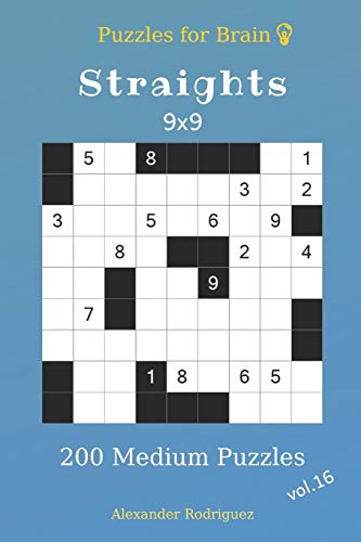 Puzzles For Brain - Straights 200 Medium Puzzles 9X9 Vol.16