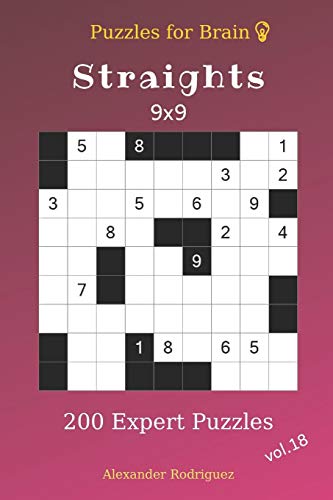 Puzzles For Brain - Straights 200 Expert Puzzles 9X9 Vol.18