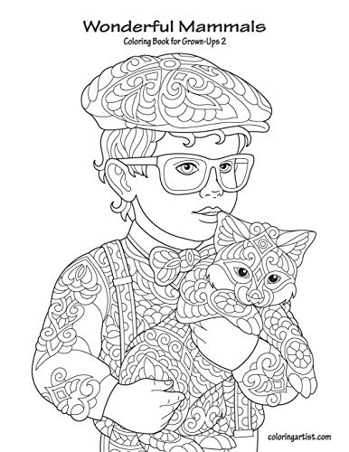 Wonderful Mammals Coloring Book For Grown-Ups 2