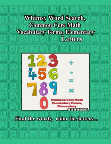 Whimsy Word Search, Common Core Math Vocabulary Terms, Elementary