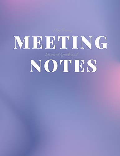 My Boring Meeting Survival Guide And Notes: 8.5X11 Meeting Notebook And Puzzle Book - 9781086421033