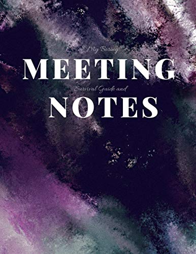 My Boring Meeting Survival Guide And Notes: 8.5X11 Meeting Notebook And Puzzle Book - 9781086427707