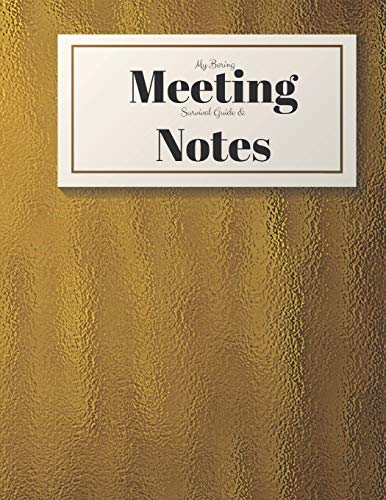 My Boring Meeting Survival Guide And Notes: 8.5X11 Meeting Notebook And Puzzle Book - 9781087025513