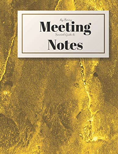My Boring Meeting Survival Guide And Notes: 8.5X11 Meeting Notebook And Puzzle Book - 9781087025544