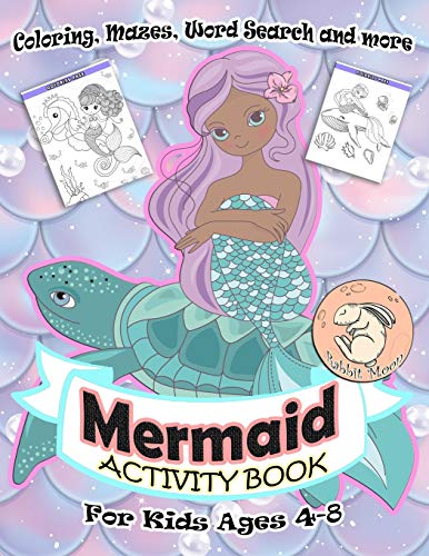 Mermaid Activity Book For Kids Ages 4-8: A Fun Kid Workbook Game For Learning, Coloring, Mazes, Word Search And More!