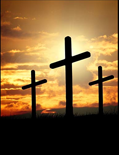 The Cross Christian Inspirational Notebook: 100 Pages 8.5" X 11" Wide Ruled Line Paper - 9781087813547