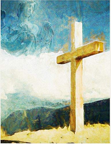 The Cross Christian Inspirational Notebook: 100 Pages 8.5" X 11" Wide Ruled Line Paper - 9781087814834