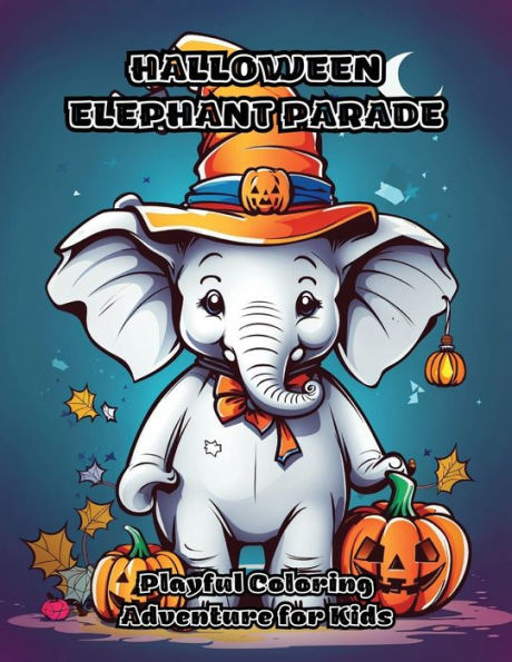 Halloween Elephant Parade: Playful Coloring Adventure for Kids