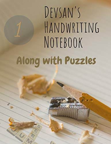 Devsans Handwriting Notebook With Puzzles - 8.5" X 11": Class Notebook