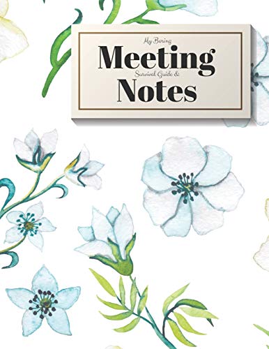 My Boring Meeting Survival Guide And Notes: 8.5X11 Meeting Notebook And Puzzle Book - 9781088498774