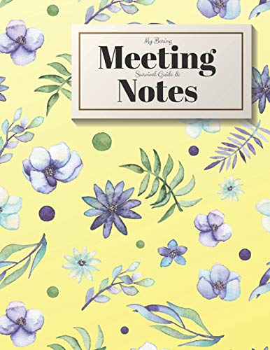My Boring Meeting Survival Guide And Notes: 8.5X11 Meeting Notebook And Puzzle Book - 9781088498910