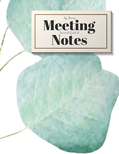 My Boring Meeting Survival Guide And Notes: 8.5X11 Meeting Notebook And Puzzle Book - 9781088500187