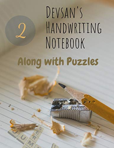 Devsan's Handwriting Notebook With Puzzles - 8.5" X 11": Class Notebook - 2
