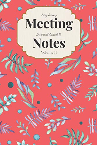 My Boring Meeting Survival Guide & Notes: 6X9 Meeting Notebook And Puzzle Book - 9781089180869