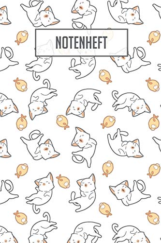 Notenheft: 100 Seiten I 8 Notensysteme Pro Seite I Größe Ca. Din A5 I Notenheft Für Katzenliebhaber I Ideal Für Den Musikunterricht (German Edition) - 9781089188896