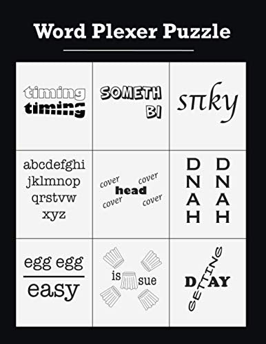 Word Plexer Puzzle: Rebus Puzzles Word Phrase Games Teasers Book Large Print - 9781089236801