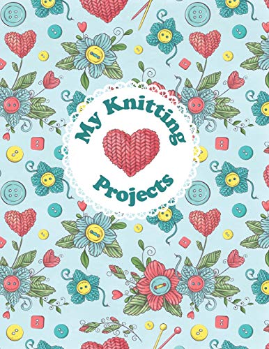 My Knitting Projects: Bright And Colorful Yarn & Crochet Hooks On A Blue Background, Glossy Finish
