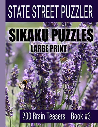Sikaku Puzzles: Large Print: 200 Brain Teasers Book #3: Fun Filled Brain Blasters And Solutions For Beginners And Up