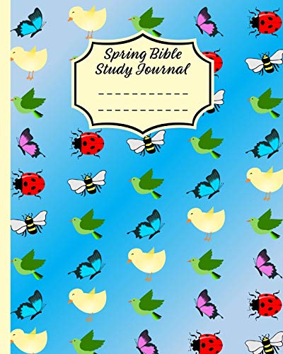 Spring Bible Study Journal: 3 Month Daily Devotions Blue Workbook (8"X10" 190 B&W Pages)
