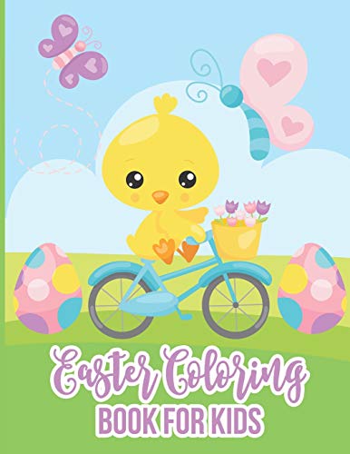 Easter Coloring Book For Kids: Cute Holiday Bunny Easter Basket Gift Stuffer For Boys And Girls