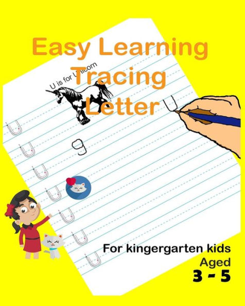 Easy Learning Tracing Letter: Outline Tracing For Kids