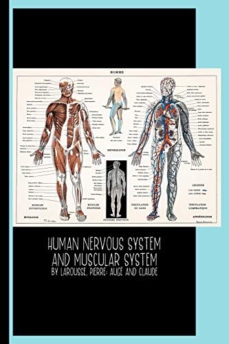 Human Nervous System And Muscular System (1900) By Larousse, Pierre; Aug?? And Claude : College Ruled Notebook: Illustration / Gallery And Museum Art