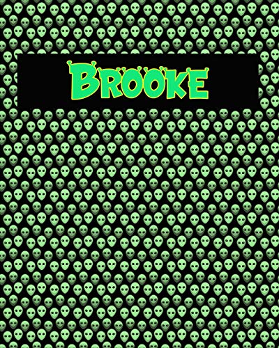 120 Page Handwriting Practice Book With Green Alien Cover Brooke: Primary Grades Handwriting Book