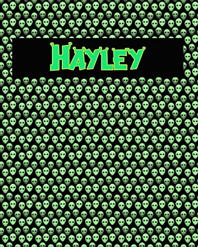 120 Page Handwriting Practice Book With Green Alien Cover Hayley: Primary Grades Handwriting Book