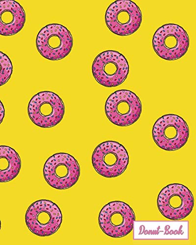 Donut-Book: Yellow Background Pink Donut Print
