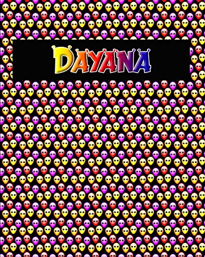 120 Page Handwriting Practice Book With Colorful Alien Cover Dayana: Primary Grades Handwriting Book
