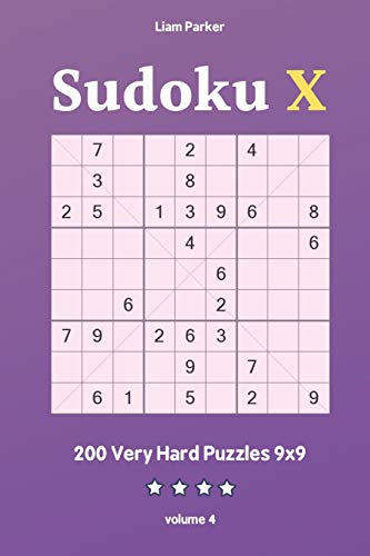Sudoku X - 200 Very Hard Puzzles 9X9 Vol.4