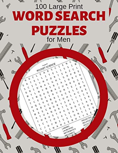 100 Large Print Word Search Puzzles For Men: Brain Game Entertainment Activity Book