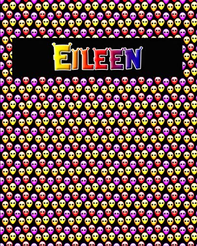 120 Page Handwriting Practice Book With Colorful Alien Cover Eileen: Primary Grades Handwriting Book