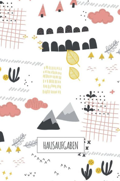 Hausaufgaben: Heft mit stylischen Scandi-Motiv | Eine Woche auf zwei Seiten (German Edition)