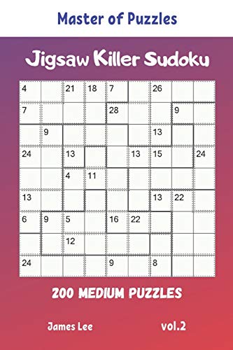 Master Of Puzzles - Jigsaw Killer Sudoku 200 Medium Puzzles Vol.2