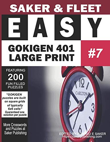 Easy Gokigen 401 Puzzles: Large Print Seven Of Ten Puzzle Books - Fun Filled To Pass The Time Away