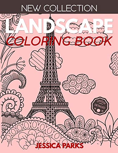 Landscape Coloring Book: Stress Relieving Landscape Designs For Anger Release, Adult Relaxation And Meditation (Adult Coloring Books By Brh Ou)