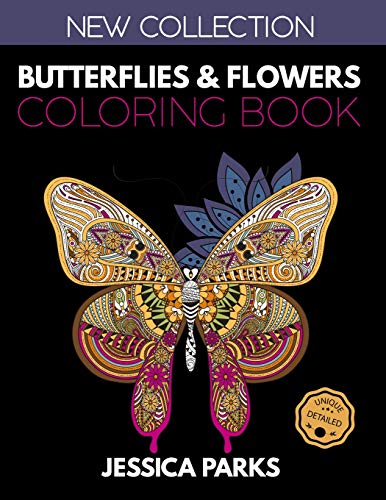 Butterflies And Flowers Coloring Book: Stress Relieving Butterfly And Flower Designs For Anger Release, Relaxation And Meditation, For Girls, Kids Teens And Adults (Adult Coloring Books By Brh Ou) - 9781099590641