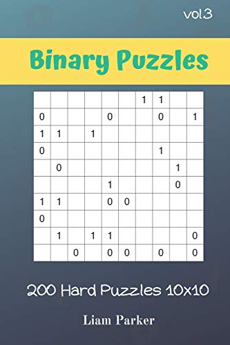 Binary Puzzles - 200 Hard Puzzles 10X10 Vol.3