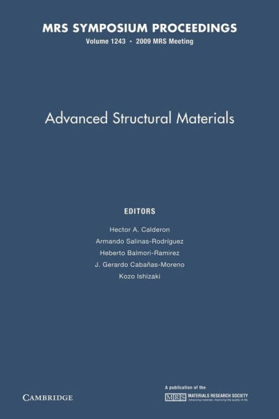 Advanced Structural Materials: Volume 1243 (Mrs Proceedings)