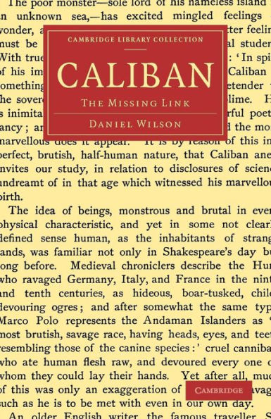 Caliban: The Missing Link (Cambridge Library Collection - Literary Studies)
