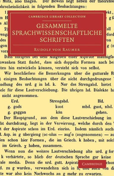 Gesammelte Sprachwissenschaftliche Schriften (Cambridge Library Collection - Linguistics) (German Edition)