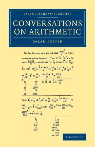 Conversations On Arithmetic (Cambridge Library Collection - Education)