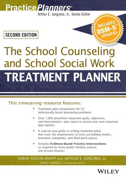 The School Counseling And School Social Work Treatment Planner, With Dsm-5 Updates, 2Nd Edition (Practiceplanners)