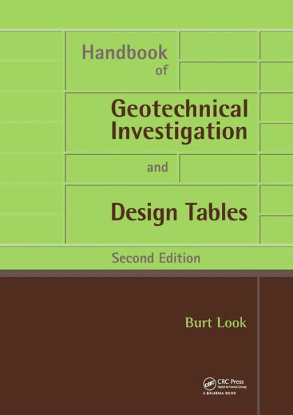 Handbook Of Geotechnical Investigation And Design Tables