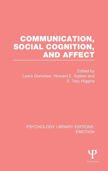 Communication, Social Cognition, And Affect (Psychology Library Editions: Emotion)