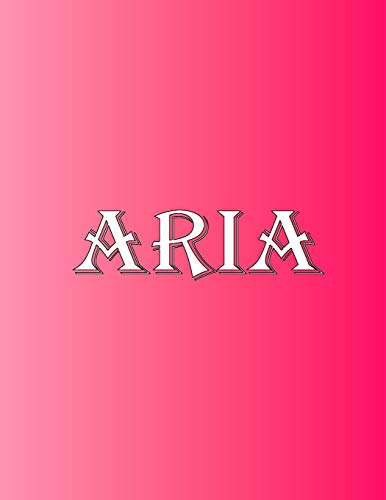 Aria: 100 Pages 8.5" X 11" Personalized Name On Notebook College Ruled Line Paper