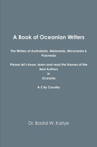 A Book Of Oceanian Writers