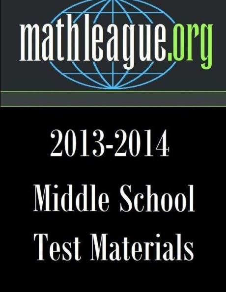 Middle School Test Materials 2013-2014